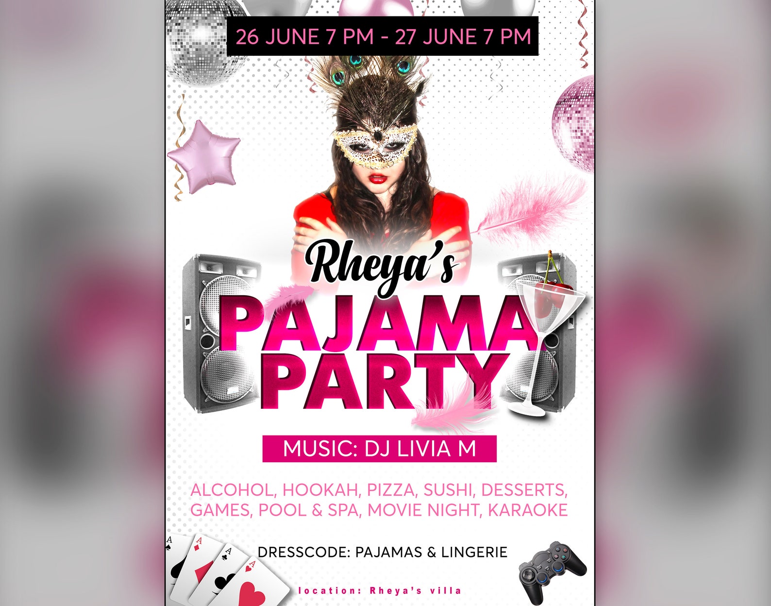 Pajama Party Editable PSD Flyer Template Instant Delivery Etsy Pajama Party Editable PSD Flyer Template Instant Delivery Etsy