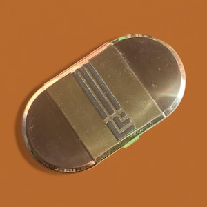 Lucien LeLong Powder & Rouge Compact 14k plated,1930s