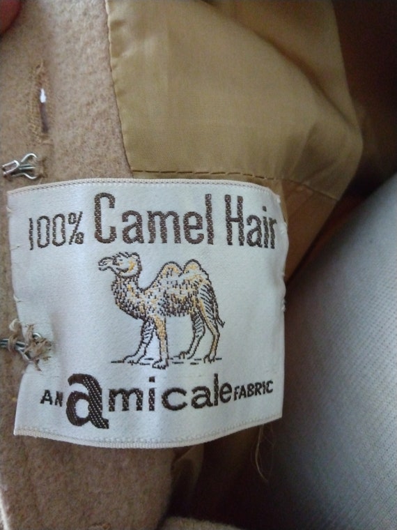Camel Hair wool coat, Antique 1930's dress coat - image 8