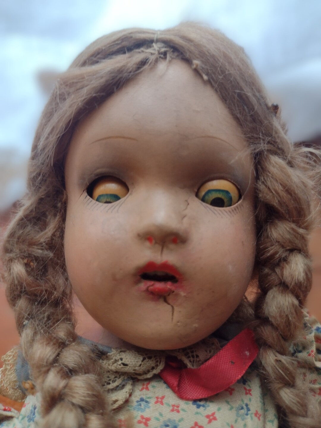 Creepy Antique Composition Doll, Haunted Doll,scary Doll,halloween Prop