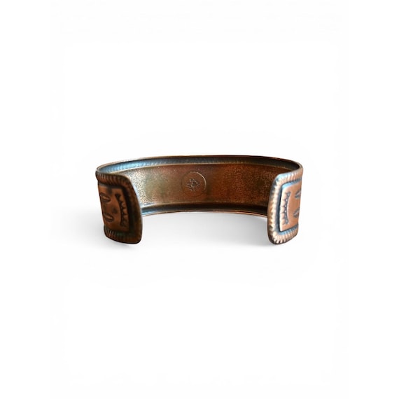Vintage Solid Copper Thunderbird Cuff Bracelet So… - image 4