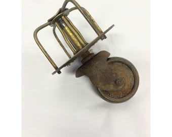 Antique castor wheel metal