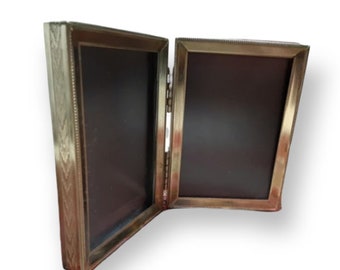 study table on wall Gold tone picture frames, Vintage, folding mini table frames | vintage picture frames