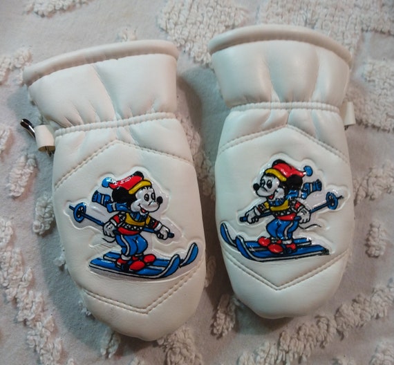 Vintage 70s Mickey Mouse Kids mittens - image 1