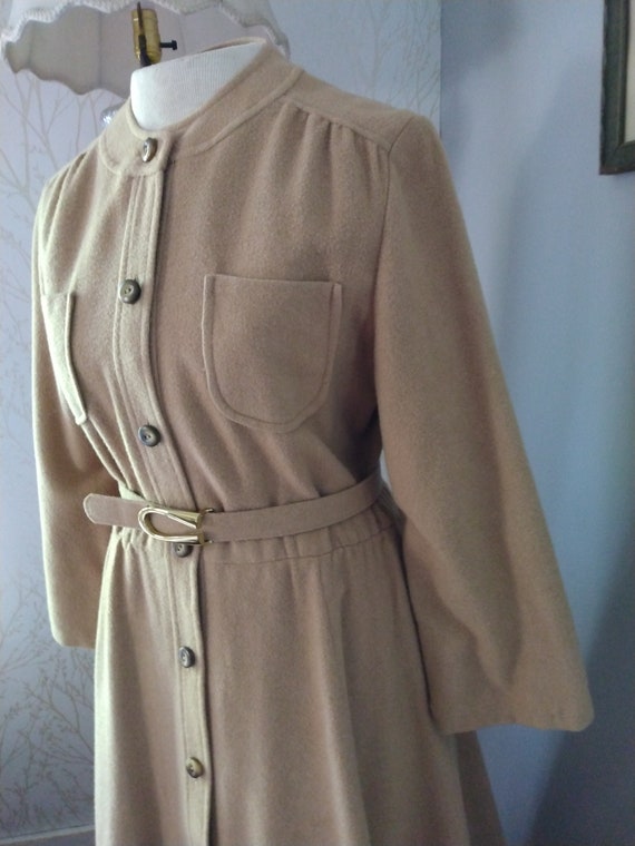 Camel Hair wool coat, Antique 1930's dress coat - image 5