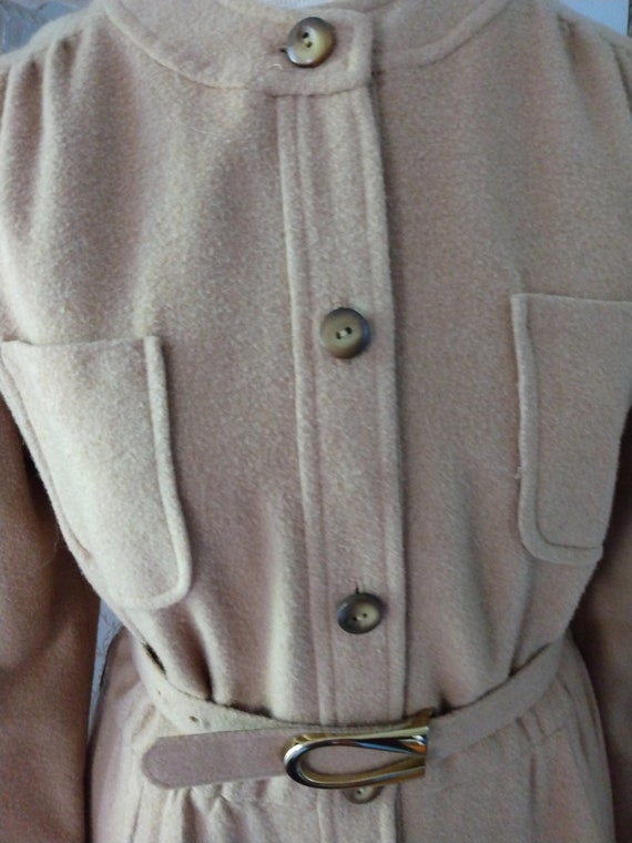 Camel Hair wool coat, Antique 1930's dress coat - image 4