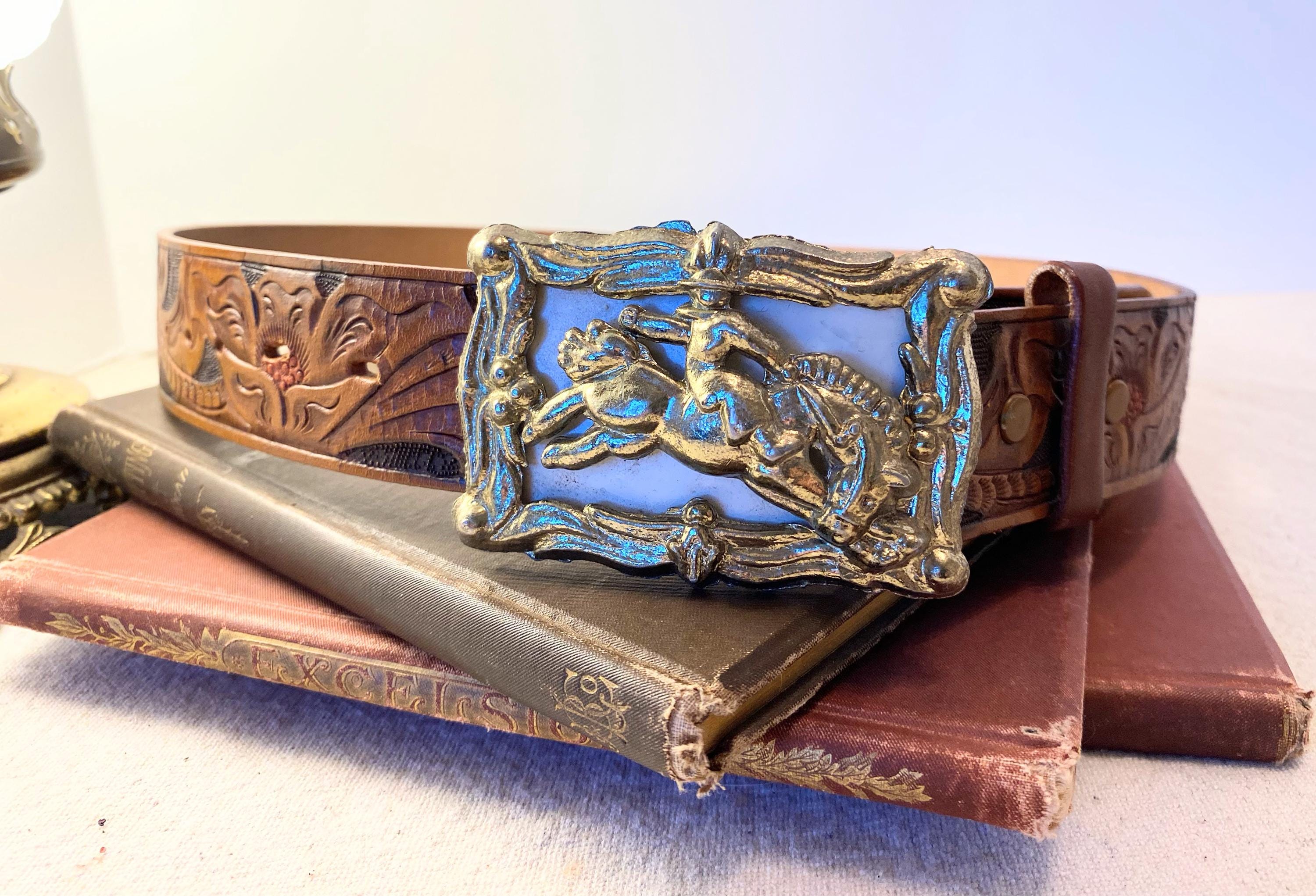 Vintage Penney’s Ranchcraft Tooled Leather Belt Vintage Penney main image 4