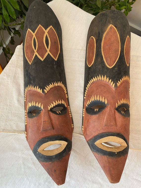 Carved Wood African Tribal Masks