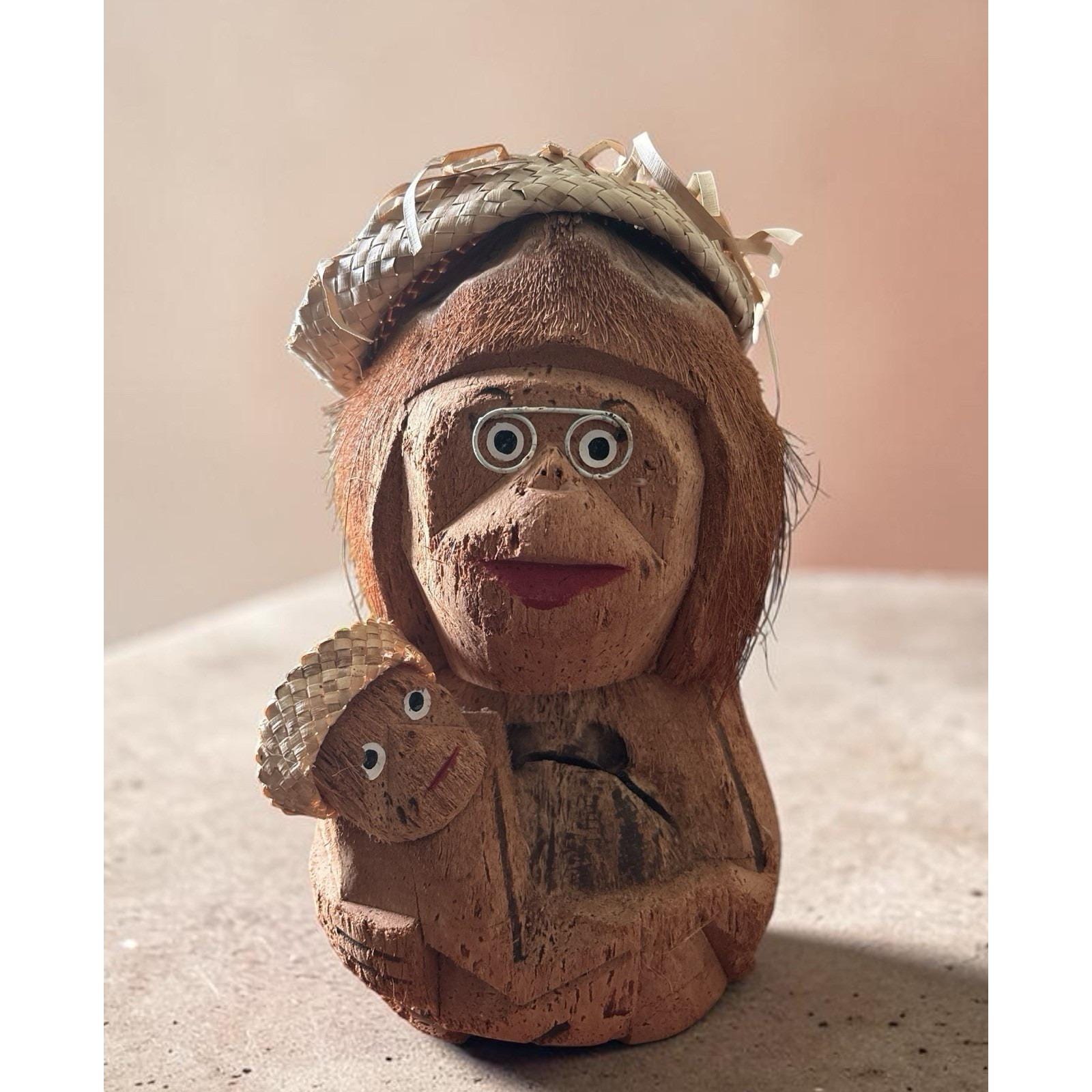 Tiki Coconut Monkey - Etsy