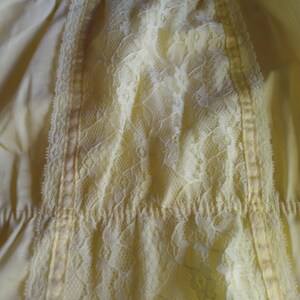 Vintage girls camisole yellow Camisole tank top lace 1980's image 5