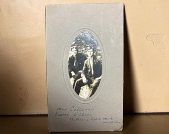Antique Cabinet card of two men Hilborn family