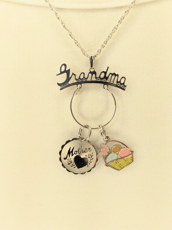 Grandma Necklace , Sterling Silver ,Spring,Grandm… - image 1