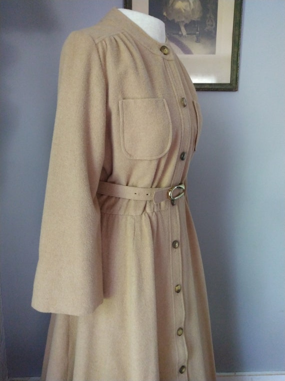 Camel Hair wool coat, Antique 1930's dress coat - image 9