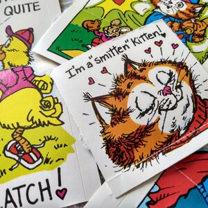 Eighties Valentine Cartoon Stickers