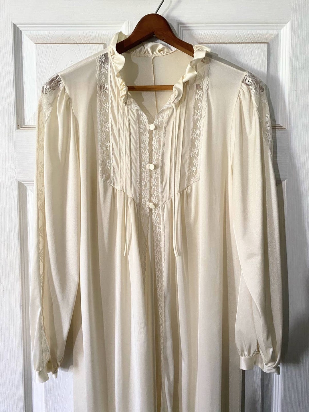 Vintage Lacey Intimate Night Dress With Open Front Etsy — free download