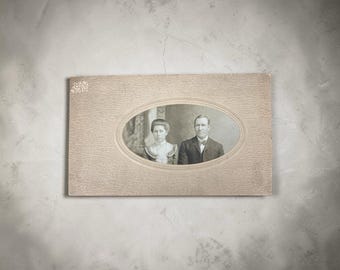 Antique Cabinet Card Photo Couple