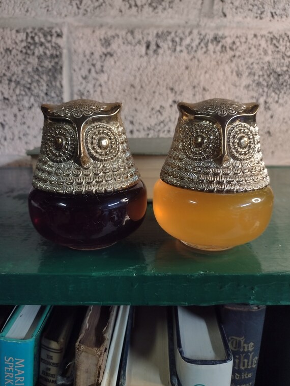 Avon Perfume Owls, Vintage perfume bottles,Owl Jar