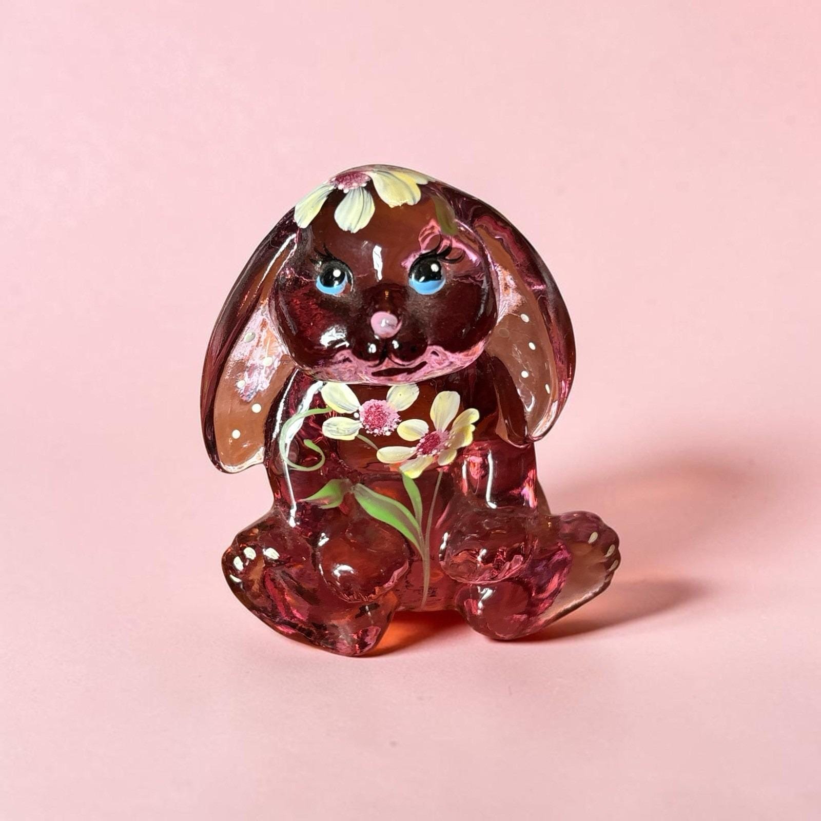 Fenton Glass Bunny Rabbit - Etsy