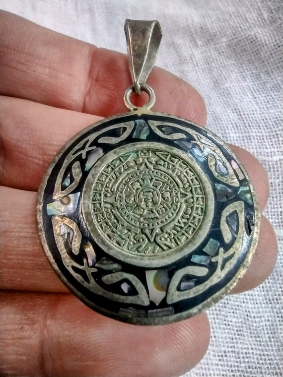 Mayan calendar Mexican pendant - image 2