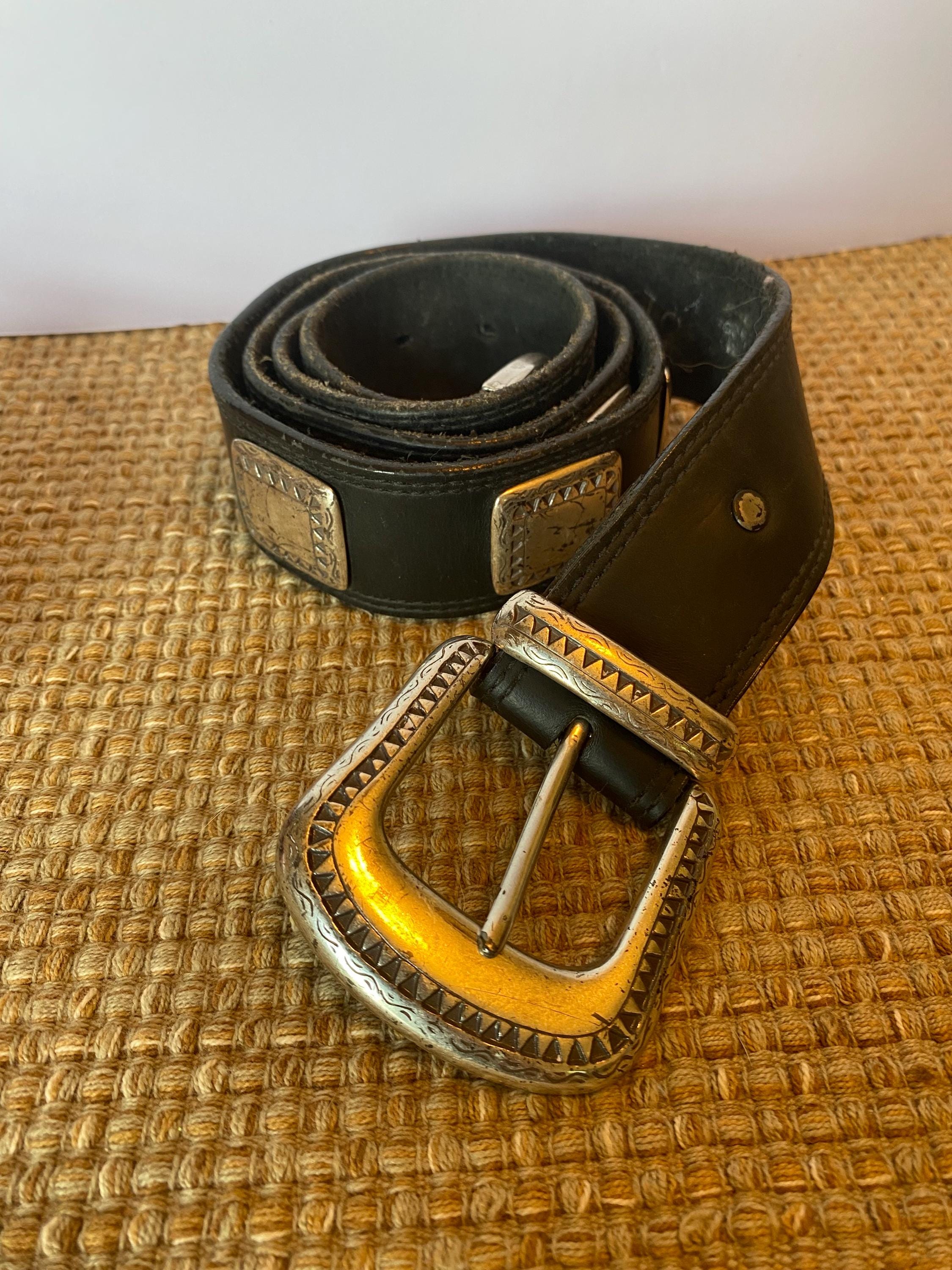 Vintage Metal Belt with Conchos & Leather il_fullxfull.2284596626_gtlj.jpg main image 4