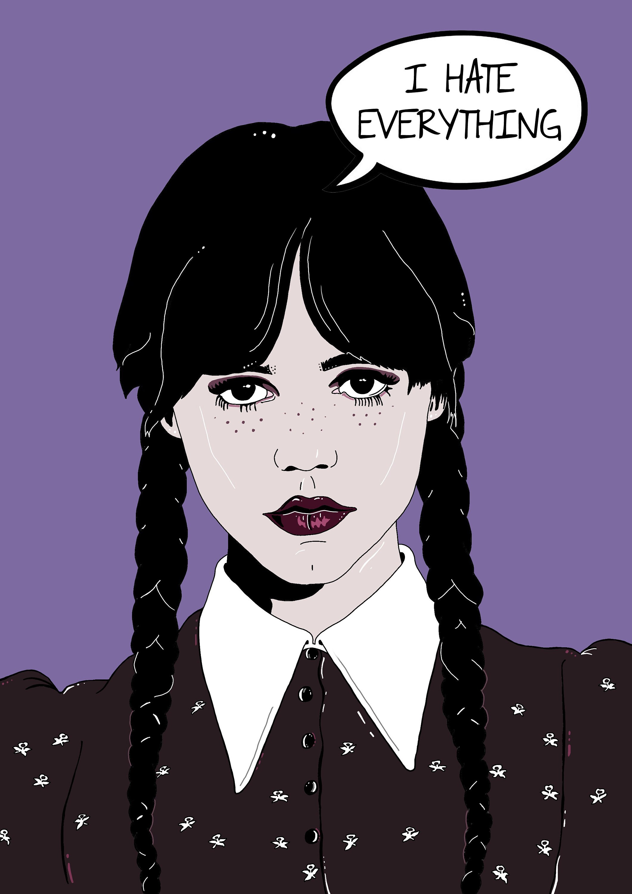 Wednesday Addams Pop Art Print - Etsy