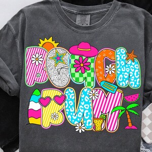 Preppy Beach Bum Png, Vacation Png, Bright Summer Png Design, Beach PNG, Sun png, Vacation png, Preppy Summer Vibes Colorful Summertime png