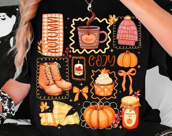 Girly Fall Png, Cozy Season Png, Preppy Fall Pumpkin Png, Lace Fall Cozy Season Bow PNG, Fall Shirt Png, Autumn Png, Fall Sublimation Design