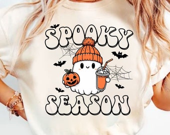 Profesor espeluznante (Png), Halloween (Png), Fantasma lindo (Png), Vibras espeluznantes (Png), Halloween retro (Png), Otoño (Png), Diseños de sublimación de camisetas de Halloween