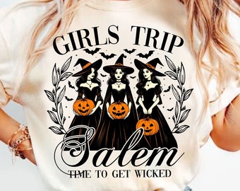 Girls Trip Salem png, Retro Halloween png, Halloween Witch png, Salem Massachusetts png, Salem Witch png, Witch png