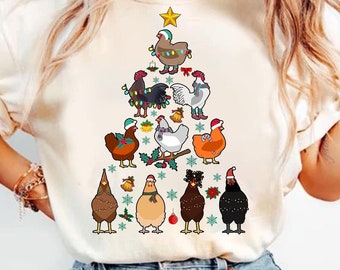 Árbol de Navidad de pollo (Png), Lazo de pollo navideño (Png), Granja navideña (Png), Pollo navideño de moda (Png), Amante de las mamás pollo (Png)