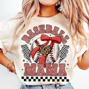 Retro Checkered Baseball Mama Coquette PNG, Game Day Baseball PNG, Baseball Mom Png, Baseball Coquette Shirt Design, Baseball Sublimation