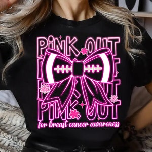 Neon Football Pink Out png, Brustkrebs Fußball Png, Brustkrebs-Bewusstsein PNG, Pink Ribbon, Spieltag png, Football Mom, Tackle Cancer