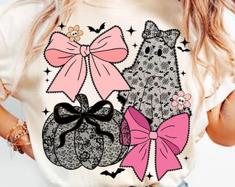 Cute Lace Ghost Png, Floral Ghost Png, Boho Halloween Shirt Design, Coquette Spooky Png, Halloween Ghost Sublimation, Boo Ghost with Flowers