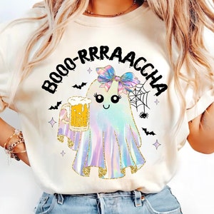 Iridescent Ghost Png, Boo Rracha Halloween Ghost Png, Borracha Ghost Png, Latino Halloween Png, Spanish Halloween Png, Drunk Ghost Png