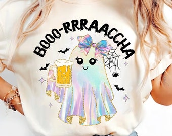 Iridescent Ghost Png, Boo Rracha Halloween Ghost Png, Borracha Ghost Png, Latino Halloween Png, Spanish Halloween Png, Drunk Ghost Png