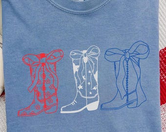 Red white blue cowgirl boots PNG, 4th of July Png, Western 4th of July Png, Fourth Of July Png, America Png, Sublimation Designs