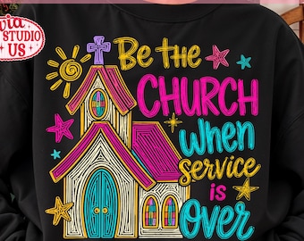 Reppy Christian Christmas Png,  Be The Church Png, Religious Church Design, Retro Religious Christmas Png, Jesus Is The Reason Holiday Shirt