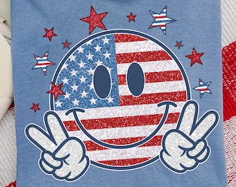 4th Of July Glitter PNG, 4th Of July Png, Independence Day Png, Stars and Stripes, Freedom, Peace Hand Sign Png, Memorial Day