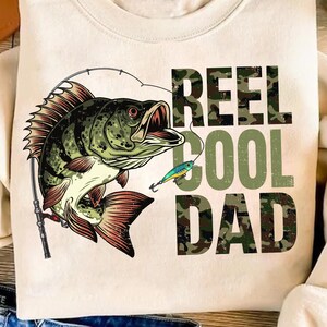 Retro Reel Cool Dad Png, Wishin&#39; I Was Fishin&#39; Png, Fishing Dad Shirt Design Png, Bass Fishing Png, Fathers Day Gift, Dad Birthday Gift Png
