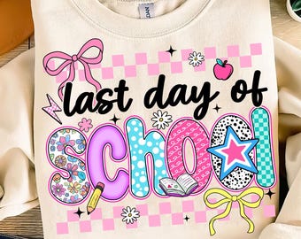 Coquette - Último día de clases a cuadros PNG, Maestro retro PNG, Camiseta de maestro, Vacaciones de verano PNG, Fin de año escolar PNG, Camiseta de maestro retro