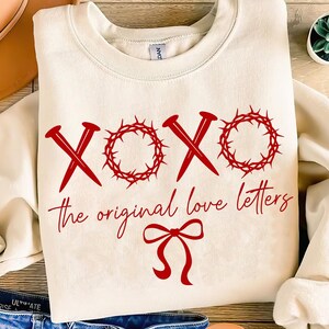 XOXO las cartas de amor originales png, San Valentín cristiano Png, Día de San Valentín Png, Lazo de San Valentín Png, Camisa cristiana, Jesús San Valentín Png