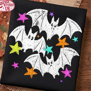 Halloween vleermuizen png, shirtontwerp noodlijdende herfst, trendy griezelige seizoen png-sublimatie, shirtontwerp noodlijdend najaar