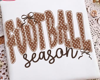 Football Season Png, Trendy Polka Dot Football Mom Png, Fall Sports Sublimation Design, Vintage Football Fan Png, Football Game Day Png