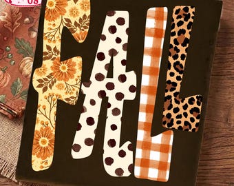 Fall PNG Design, Cozy Autumn Shirt PNG, Fall Letters Sublimation, Thanksgiving PNG, Cute Fall Leaves Coffee Mushroom Digital Download
