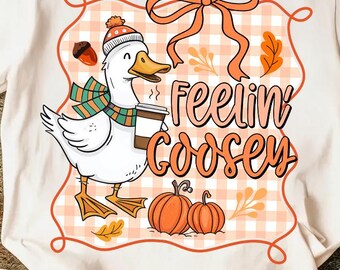 Fellin Goosey Png, Girly Herbst Png, Boho Herbst Png, Halloween Png, Herbst Kürbis Png, Retro Herbst Png, Gänse Herbst Png, Herbst Vibes Png, Dumme Gans