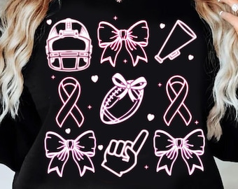 Neon Football Pink Out png, Breast Cancer PNG, Pink ribbon Png, Neon Breast Cancer png,Neon Pink png,Pink out sublimation design, Cancer png