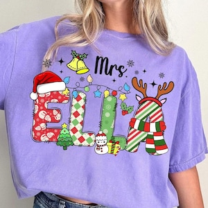 Insegnante di Natale personalizzato PNG, Insegnante personalizzato PNG, Regalo per insegnante, Insegnante Babbo Natale, Regalo per insegnante di Natale, Insegnante di Natale PNG