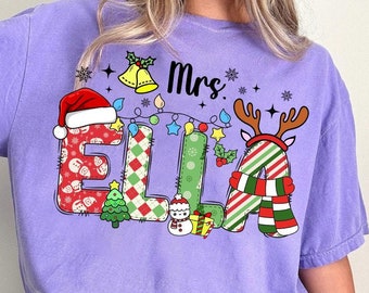 Personalized Christmas Teacher Png, Custom Teacher Christmas Png, Teacher Gift, Teacher Santa, Christmas Teacher Gift, Christmas Teacher Png