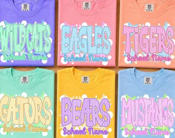 Custom Gingham Preppy School Mascot Png, Coquette Bow Back To School Design, Varsity Game Day Shirt Png, Gingham Stripes Stars Sublimation