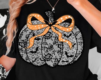 Black lace pumpkin coquette PNG, Halloween Pumpkin fall png, pumpkin season png, Halloween png, lace pumpkin png, Pumpkin Cherries png Girly